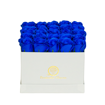 Σύνθεση με Χειροποίητα Μπλε τριαντάφυλλα από Σαπούνι